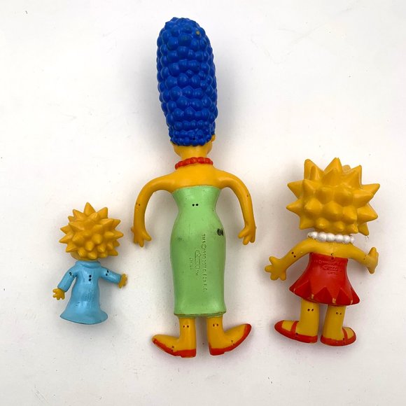 Vintage The Simpsons Bendable Action Figures Jesco - Lisa Maggie Marge - Picture 5 of 5